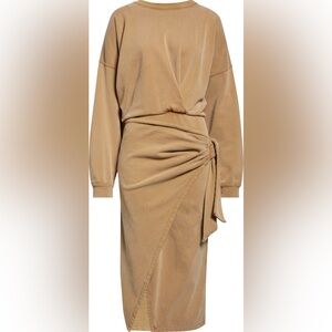 ISABEL MARANT ETOILE Sandrina Long Sleeve Cotton Fleece Dress